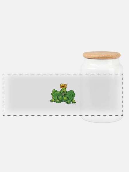 Froschkönig - Panorama Keksdose mit Holzdeckel - Weiß