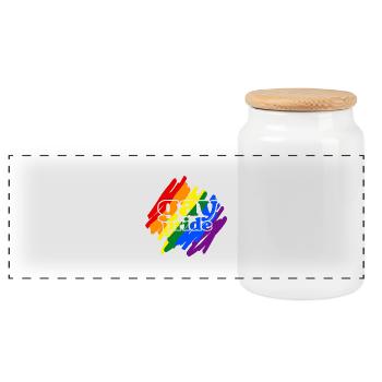 Gay__N006 - Panorama Keksdose mit Holzdeckel - Weiß - Vorne