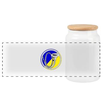 chasseurs alpins - Boîte à biscuits avec couvercle en bois - blanc - Devant
