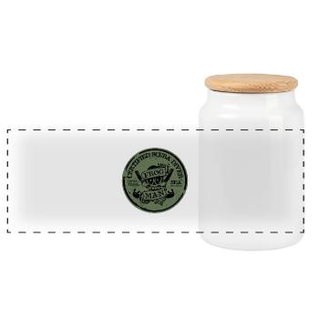 CERTIFIED SCUBA DIVER NOIR ET OLIVE - Boîte à biscuits avec couvercle en bois - blanc - Devant