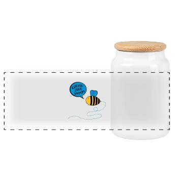 Philosophie Sokrates Biene Lustiger Spruch Tier - Panorama Keksdose mit Holzdeckel - Weiß - Vorne