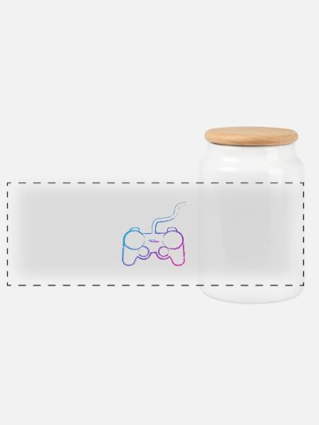 Graffiti-Controller - Panorama Keksdose mit Holzdeckel - Weiß