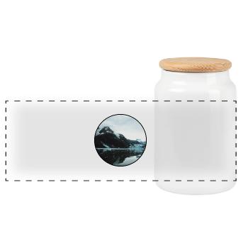 Nature - Mountains - Forest - Photography - Cool S - Panorama Keksdose mit Holzdeckel - Weiß - Vorne