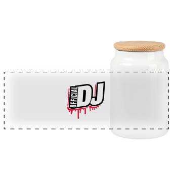 official_dj_fj2 - Boîte à biscuits avec couvercle en bois - blanc - Devant