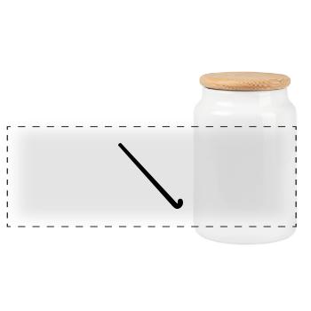 Field hockey - Panoramic Cookie Jar with Wooden Lid - white - Front