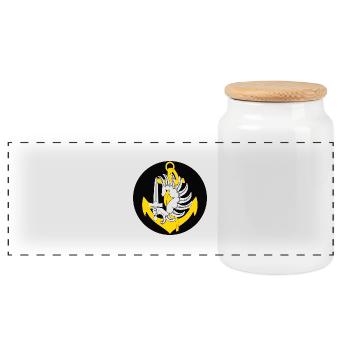 para marine 2 - Boîte à biscuits avec couvercle en bois - blanc - Devant