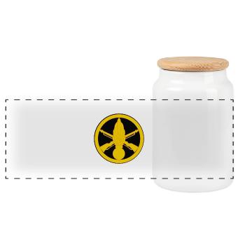 infanterie - Boîte à biscuits avec couvercle en bois - blanc - Devant