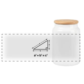 Pythagorean Theorem Mathematics - Panorama Keksdose mit Holzdeckel - Weiß - Vorne