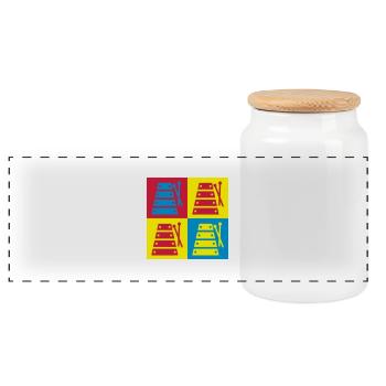 Xylophone - Xylophon - Music - Musik - Musique - Panoramic Cookie Jar with Wooden Lid - white - Front