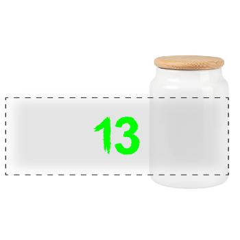 Numéro 13 Brosse de numéro préféré - Boîte à biscuits avec couvercle en bois - blanc - Devant