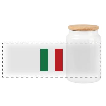 Drapeau d’Italie, cadeau patriotique italien de fierté - Boîte à biscuits avec couvercle en bois - blanc - Devant