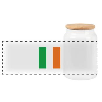 Irland-Flagge, irische stolz, Irland patriotische Geschenk - Panorama Keksdose mit Holzdeckel - Weiß - Vorne