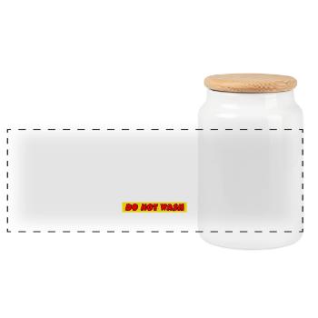 Angling - Panoramic Cookie Jar with Wooden Lid - white - Front