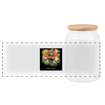 Robotflower 2 - Panorama Keksdose mit Holzdeckel - Weiß - Vorne