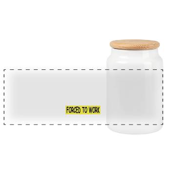 Angling - Panoramic Cookie Jar with Wooden Lid - white - Front