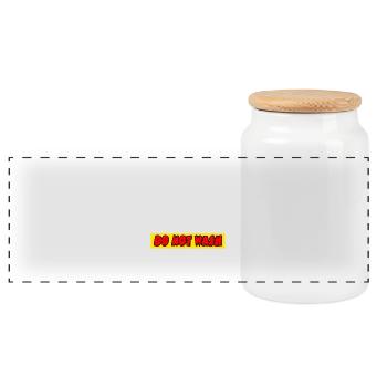 Pêche - Boîte à biscuits avec couvercle en bois - blanc - Devant