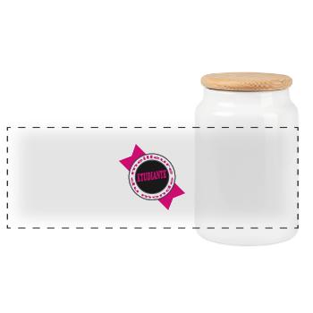 Meilleure ETUDIANTE - Boîte à biscuits avec couvercle en bois - blanc - Devant
