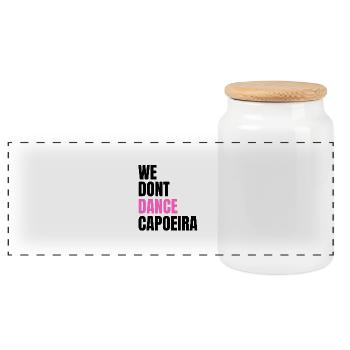 We don't dance Capoeira - Panorama Keksdose mit Holzdeckel - Weiß - Vorne