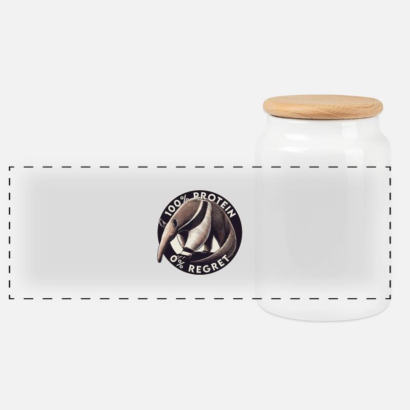 No Ant Left Behind - Panorama Keksdose mit Holzdeckel - Weiß