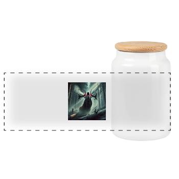 PRIMAL CERF - Boîte à biscuits avec couvercle en bois - blanc - Devant