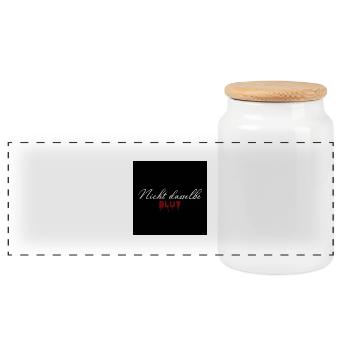 Not the same blood - Panoramic Cookie Jar with Wooden Lid - white - Front