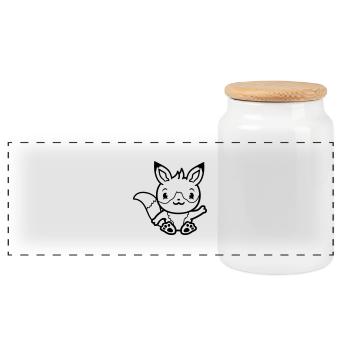 Renard Renard roux Animal sauvage Intelligent Habitants de la forêt - Boîte à biscuits avec couvercle en bois - blanc - Devant