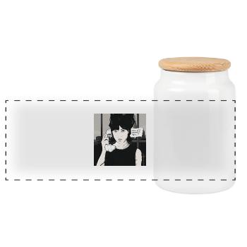 ET VOUS L’AVEZ EMBRASSÉE ? - Boîte à biscuits avec couvercle en bois - blanc - Devant