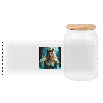 OCEAN GODESS DELUXE - Panorama Keksdose mit Holzdeckel - Weiß - Vorne