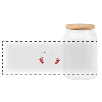 Bientôt Papy - Boîte à biscuits avec couvercle en bois - blanc - Devant