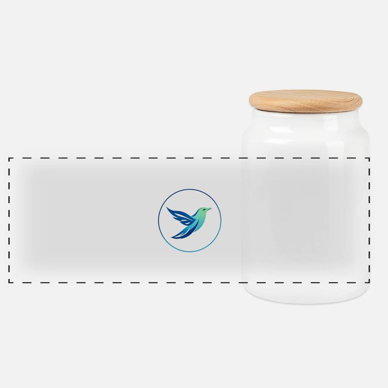 Vogelfrei - Panorama Keksdose mit Holzdeckel - Weiß