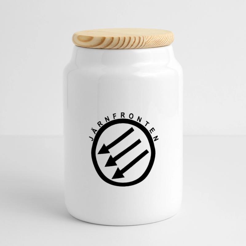 Järnfronten / Eiserne Front / Iron Front Boîte à biscuits avec couvercle en bois