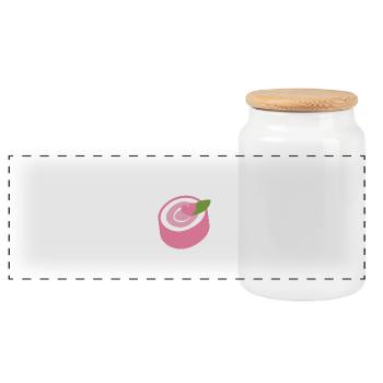Just Roll With It - Panoramic Cookie Jar with Wooden Lid - white - Front
