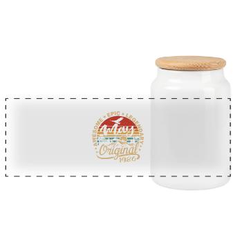 Anniversaire Mai 1986 mai | Gift May 1986 - Boîte à biscuits avec couvercle en bois - blanc - Devant