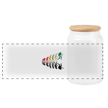 Chemise de musicien - Boîte à biscuits avec couvercle en bois - blanc - Devant