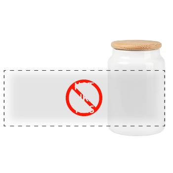 NotLikeThis - Panoramic Cookie Jar with Wooden Lid - white - Front