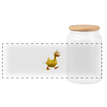Le mystère de l’oie d’or : un conte de fées raconté - Boîte à biscuits avec couvercle en bois - blanc - Devant