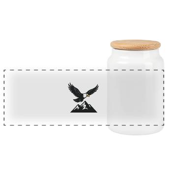 La majesté des cieux : le monde des aigles - Boîte à biscuits avec couvercle en bois - blanc - Devant