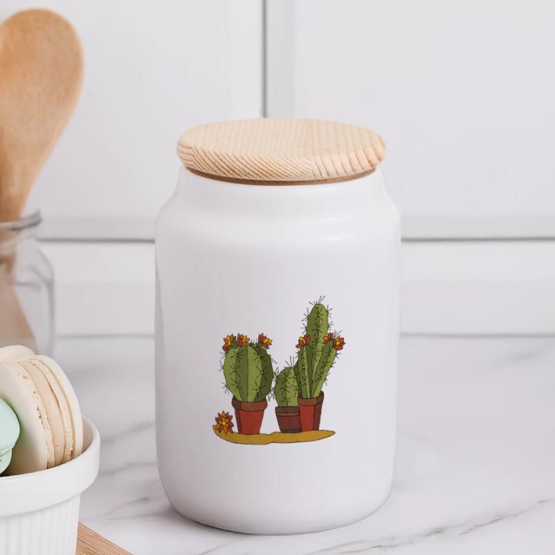 Blumen Panorama Keksdose mit Holzdeckel