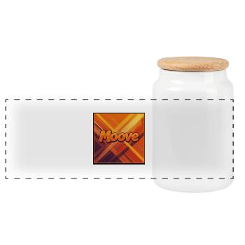 Moove - Boîte à biscuits avec couvercle en bois - blanc - Devant