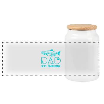 Mon père est le meilleur de tous - Boîte à biscuits avec couvercle en bois - blanc - Devant
