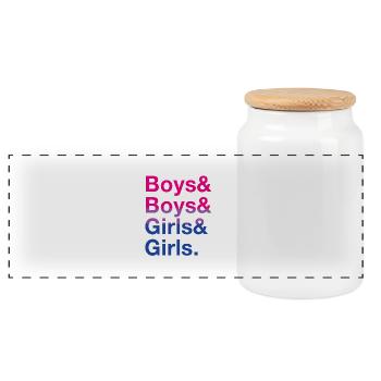 Jungen & Mädchen: Bisexuelle Swiftie Pride - Panorama Keksdose mit Holzdeckel - Weiß - Vorne