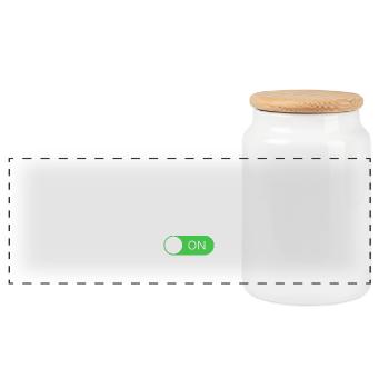 Rowing Mode On - Rowing - Rower - Rower - Panoramic Cookie Jar with Wooden Lid - white - Front