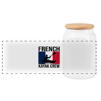 French Kayak Crew Kajak-Shirt - Panorama Keksdose mit Holzdeckel - Weiß - Vorne