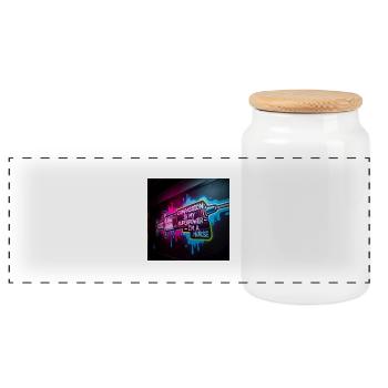 Nurse lieblingsshirt - Panorama Keksdose mit Holzdeckel - Weiß - Vorne