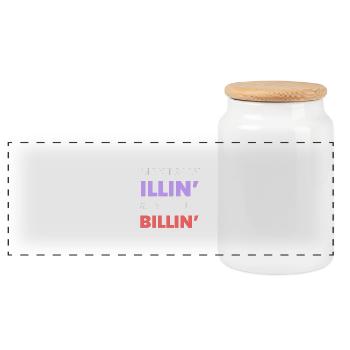 Mentally Illin' & Still Billin' – Lustiges Mental-T-Shirt - Panorama Keksdose mit Holzdeckel - Weiß - Vorne