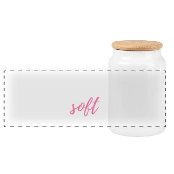 I’m Not Rude – You’re Just Soft Sarcastic Quote W - Panoramic Cookie Jar with Wooden Lid - white - Front