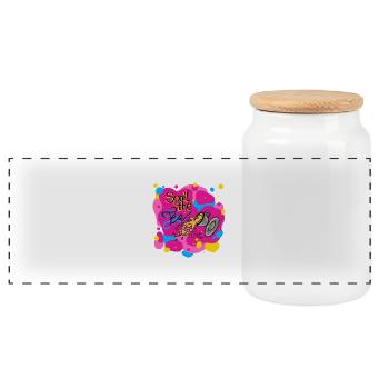 Spoil the Tea - Calypso Blous - Panorama Keksdose mit Holzdeckel - Weiß - Vorne