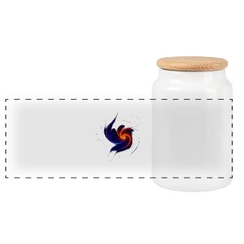 Cosmic Flow – une collection de - Boîte à biscuits avec couvercle en bois - blanc - Devant