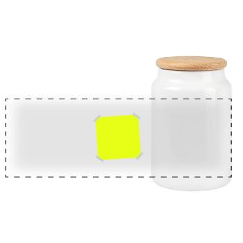 Post it - Panorama Keksdose mit Holzdeckel - Weiß - Vorne