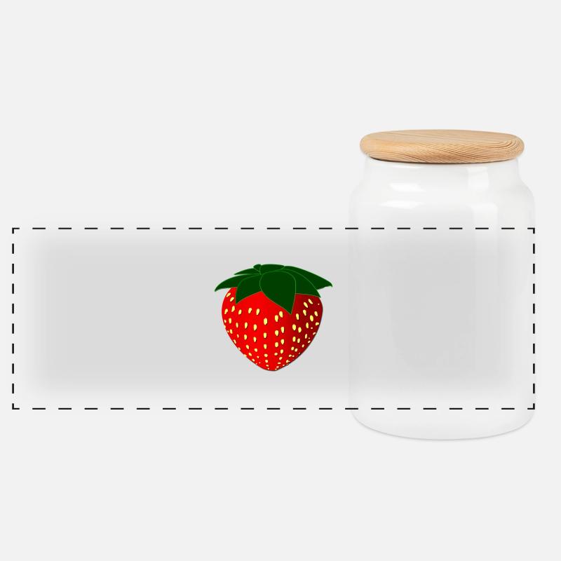 fraise - Panorama Keksdose mit Holzdeckel - Weiß